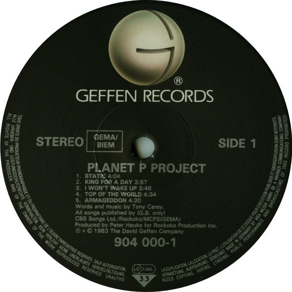 Planet P Project : Planet P Project (LP, Album, RE, Als)