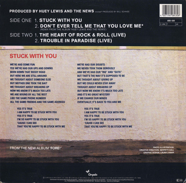 Huey Lewis And The News* : Stuck With You (12", EP)
