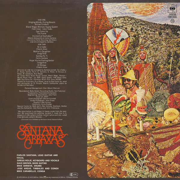 Santana : Abraxas (LP, Album, RE, Red)