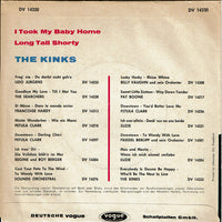 The Kinks : I Took My Baby Home / Long Tall Shorty (7", Single)
