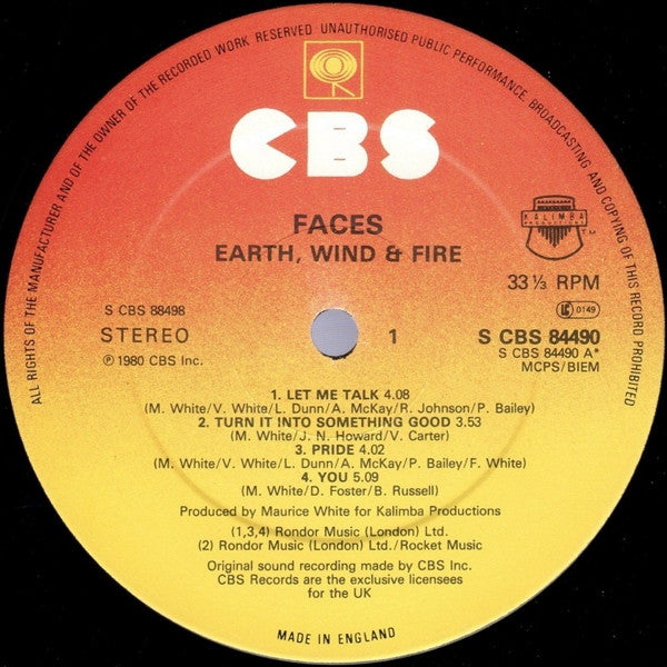 Earth, Wind & Fire : Faces (2xLP, Album)