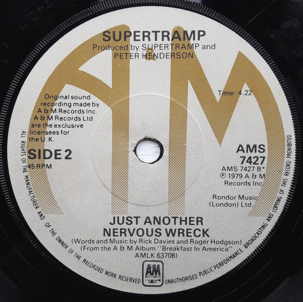 Supertramp : The Logical Song (7", Single, Com)