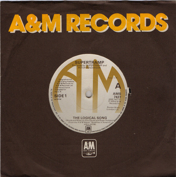 Supertramp : The Logical Song (7", Single, Com)