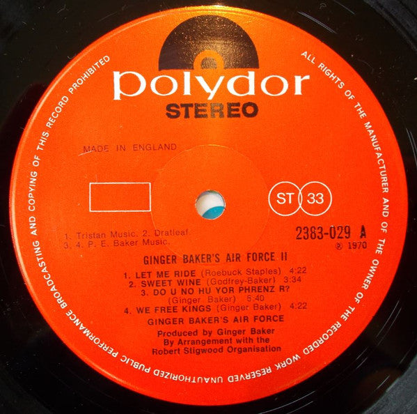 Ginger Baker's Air Force : Air Force 2 (LP, Album)