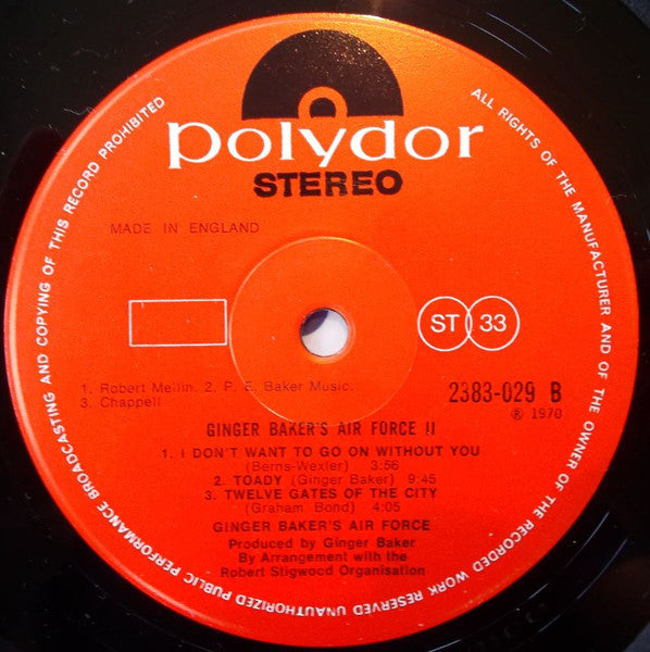 Ginger Baker's Air Force : Air Force 2 (LP, Album)