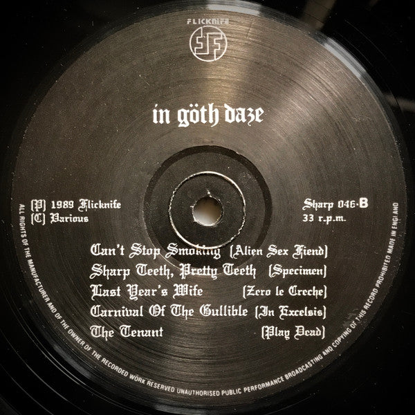 Various : In Goth Daze (LP, Comp)
