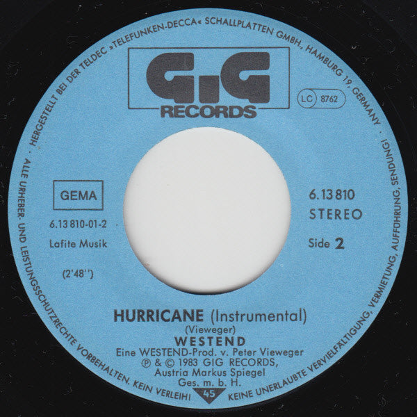 Westend : Hurricane (7", Single)