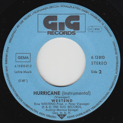 Westend : Hurricane (7", Single)