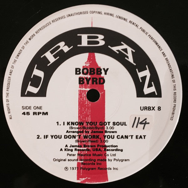 Bobby Byrd : I Know You Got Soul (12")
