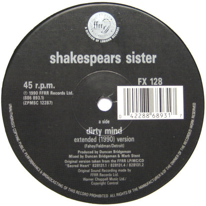 Shakespear's Sister : Dirty Mind (12")