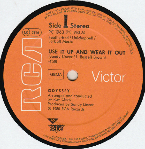 Odyssey (2) : Use It Up And Wear It Out (12", Single)