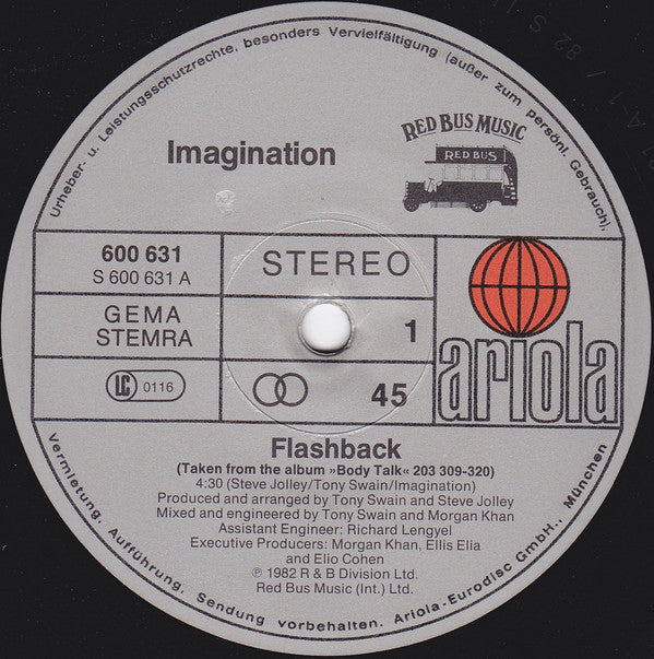 Imagination : Flashback / Burnin' Up (12", Maxi)