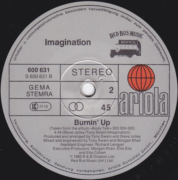 Imagination : Flashback / Burnin' Up (12", Maxi)