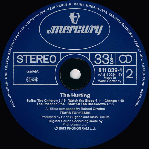 Tears For Fears : The Hurting (LP, Album)