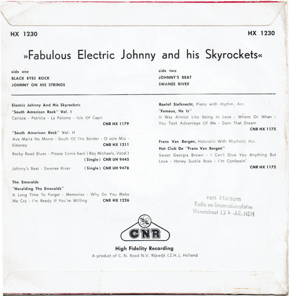 Electric Johnny And His Skyrockets : Fabulous Electric Johnny And His Skyrockets (7", EP)