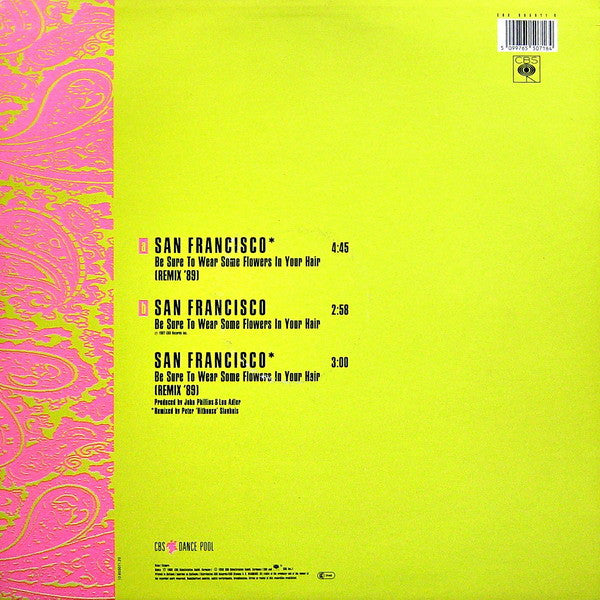 Scott McKenzie : San Francisco (Remix '89) (12", Maxi)