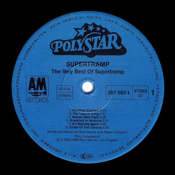 Supertramp : The Very Best Of Supertramp (LP, Comp)
