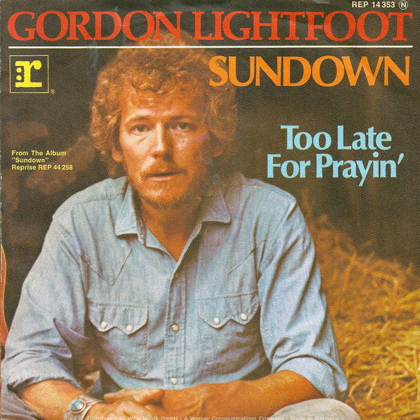 Gordon Lightfoot : Sundown (7", Single)