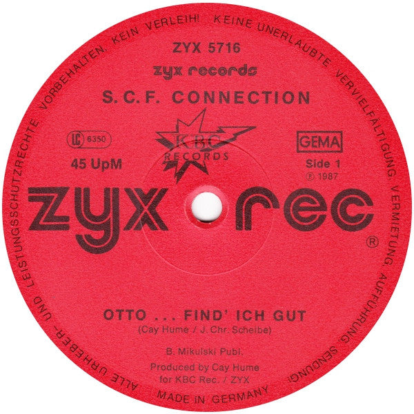 S.C.F. Connection : Otto ... Find' Ich Gut (12", Maxi)