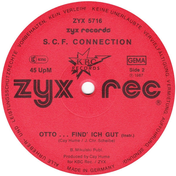S.C.F. Connection : Otto ... Find' Ich Gut (12", Maxi)