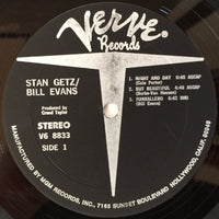 Stan Getz & Bill Evans : Previously Unreleased Recordings (LP, Album, Mono, M/Print)