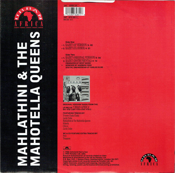 Mahlathini And The Mahotella Queens : Kazet (12")