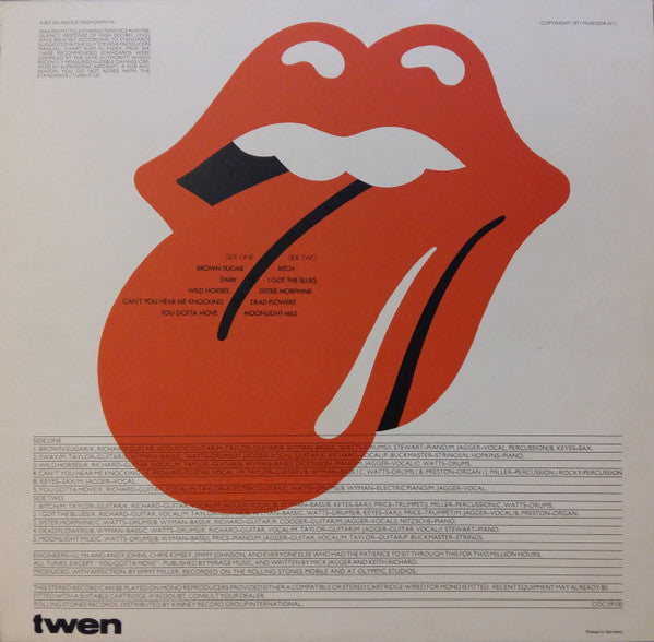 The Rolling Stones : Sticky Fingers (LP, Album, RE, Zip)