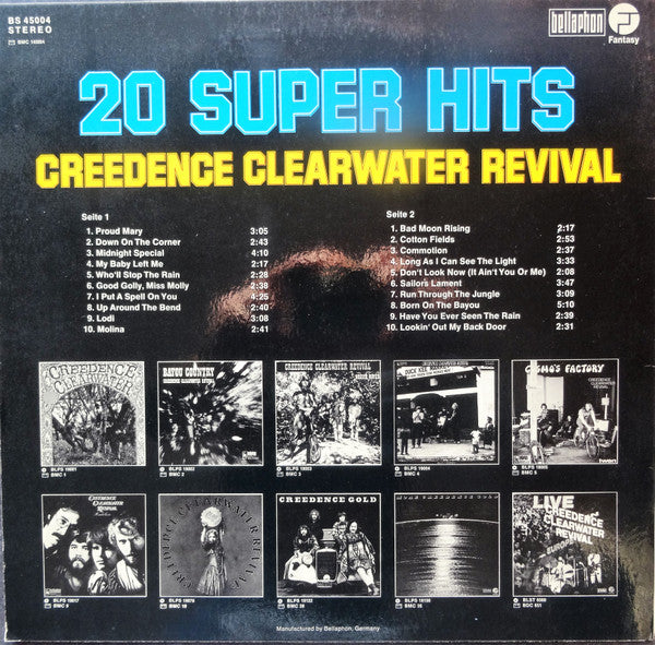 Creedence Clearwater Revival : 20 Super Hits (LP, Comp, RE)