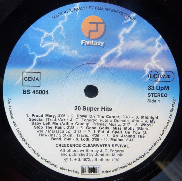 Creedence Clearwater Revival : 20 Super Hits (LP, Comp, RE)