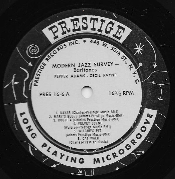 Pepper Adams, Cecil Payne, Julius Watkins, Dave Amram* : Modern Jazz Survey 2 / Baritones & French Horns (LP, Mono)