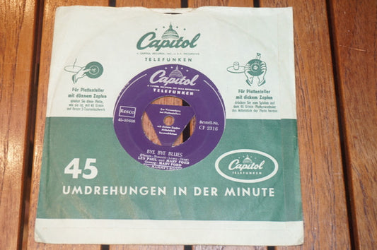 Les Paul & Mary Ford, Les Paul : Bye Bye Blues / Mammy's Boogie (7", Single)