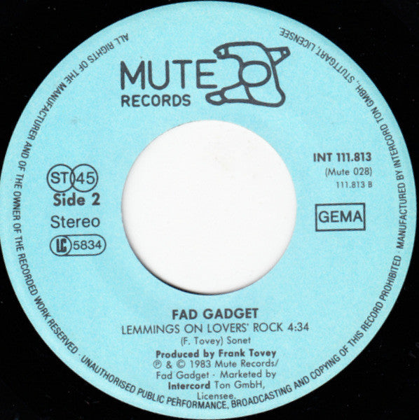Fad Gadget : I Discover Love (7", Single)