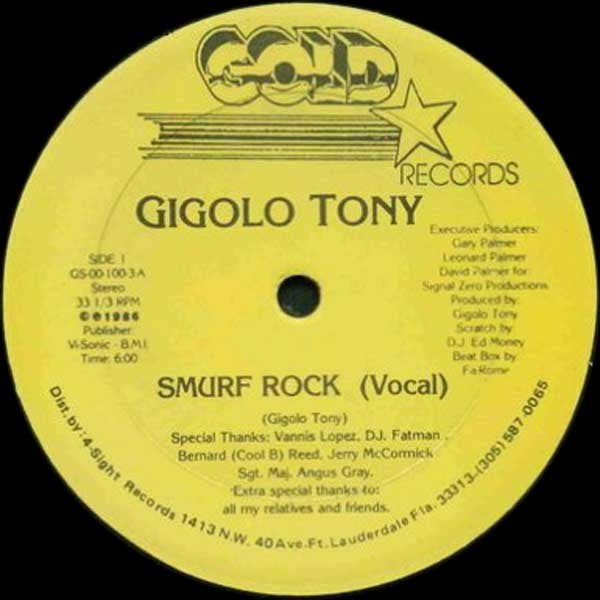 Gigolo Tony : Smurf Rock (12", Yel)