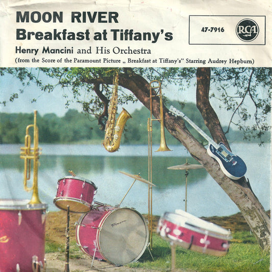 Henry Mancini And His Orchestra : Moon River / Breakfast At Tiffany's (7", Single, Mono)