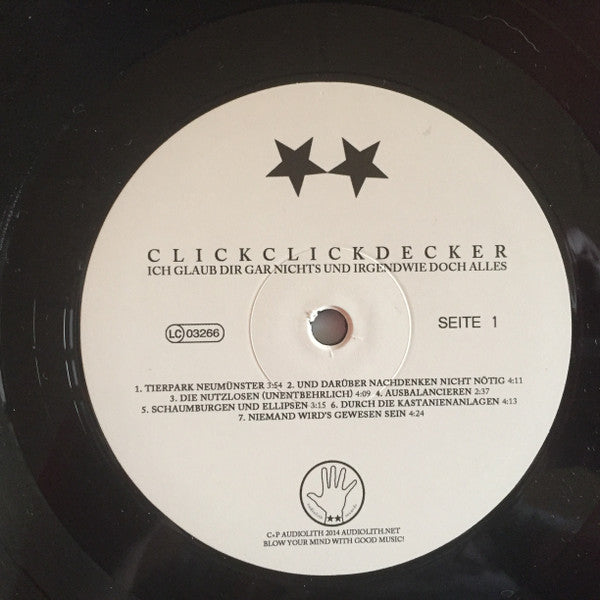 Clickclickdecker : Ich Glaub Dir Gar Nichts Und Irgendwie Doch Alles (LP, Dlx, 180 + DVD, PAL)