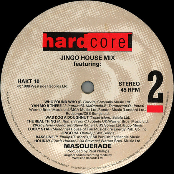 Masquerade : Streetsounds Real Thing Mix (12")