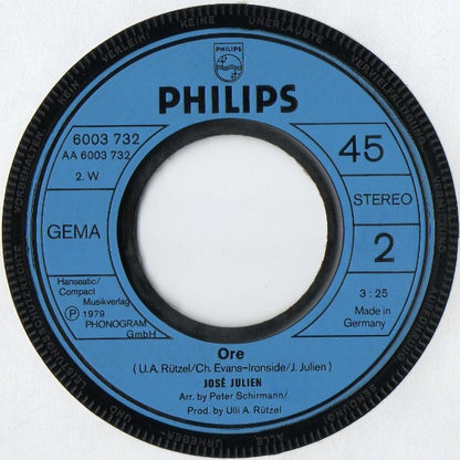 José Julien : Melodia D'Amore (7", Single)