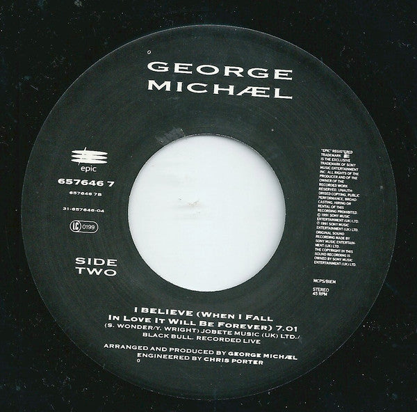 George Michael, Elton John : Don't Let The Sun Go Down On Me (7", Single, Lar)