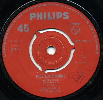 Soeur Sourire : Tous Les Chemins  (7", Single)
