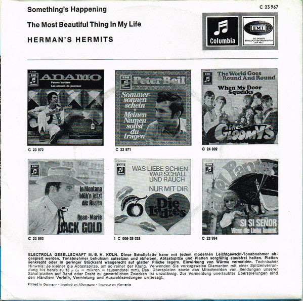 Herman's Hermits : Something's Happening (7", Single)