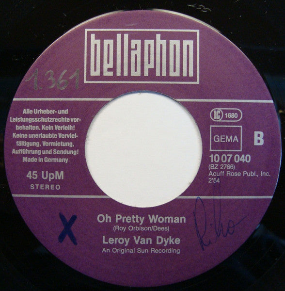 Leroy Van Dyke : The Auctioneer (7", Single, RE)