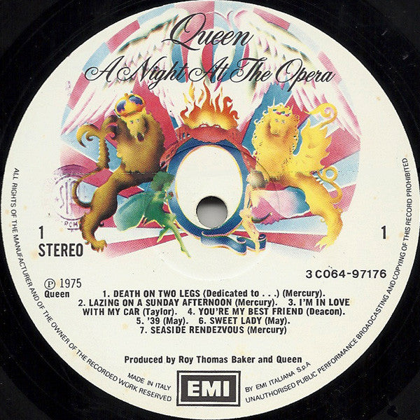 Queen : A Night At The Opera (LP, Album, Gat)