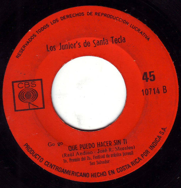 Los Junior's de Santa Tecla : Se Que Diras Adios  (7")