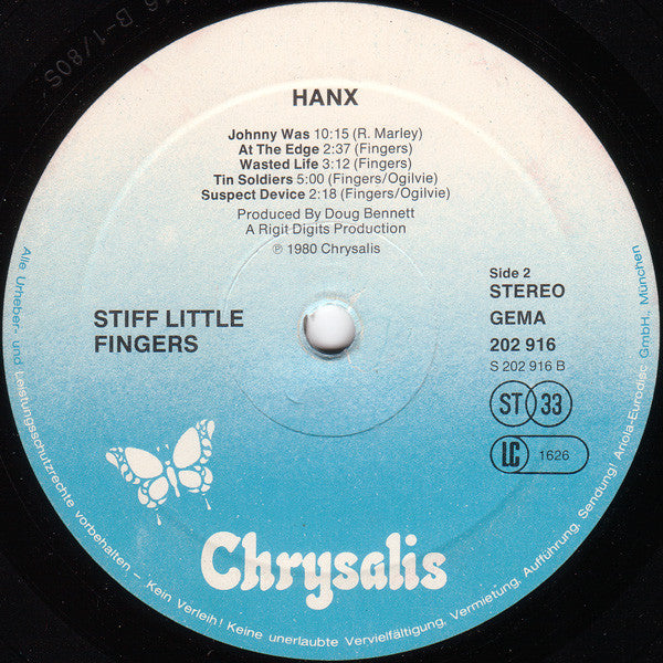 Stiff Little Fingers : Hanx! (LP, Album)