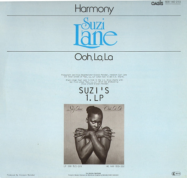 Suzi Lane : Harmony (12")