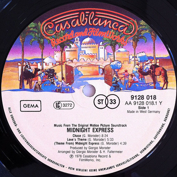 Giorgio Moroder : Midnight Express (Music From The Original Motion Picture Soundtrack) (LP, Album)