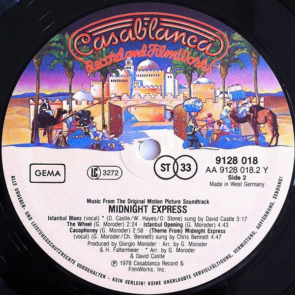 Giorgio Moroder : Midnight Express (Music From The Original Motion Picture Soundtrack) (LP, Album)