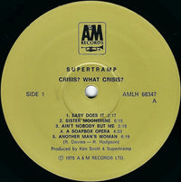 Supertramp : Crisis? What Crisis? = ? משבר ?  איזה משבר (LP, Album)