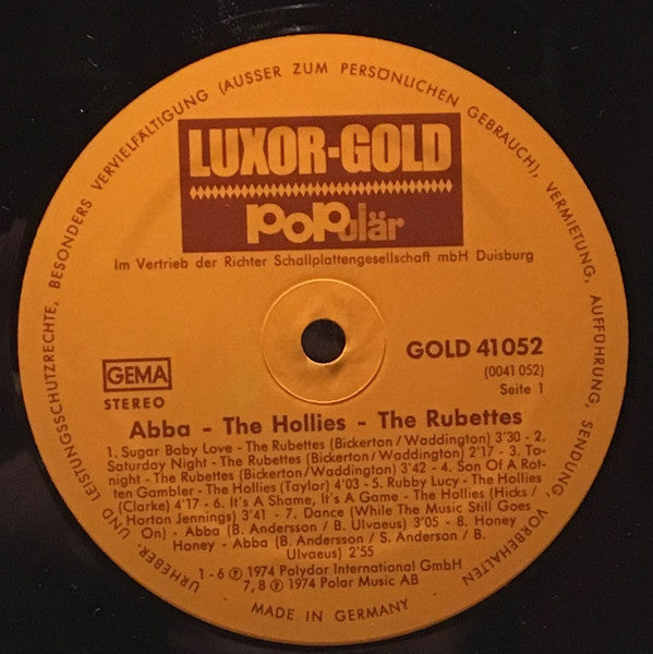 ABBA / The Hollies / The Rubettes : ABBA / The Hollies / The Rubettes (LP, Comp)