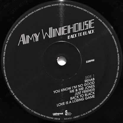Amy Winehouse : Back To Black (LP, Album, RP, 180)